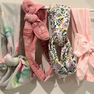 Baby Girl Headband Bundle – 4 Soft Bow & Knot Headbands